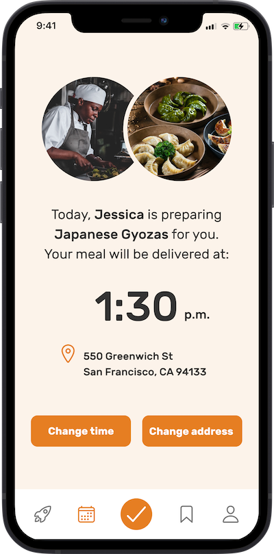 iphone app delivary screen 